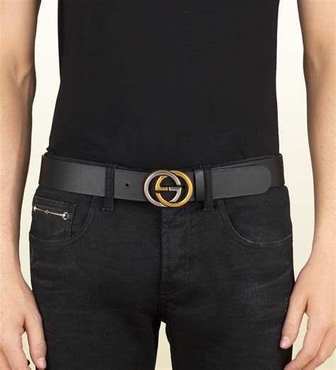 womens black gucci belt sale|Gucci interlocking belt women's.